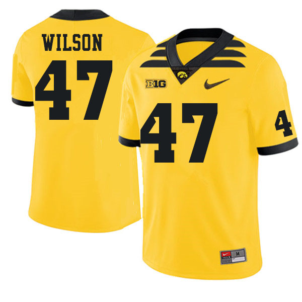 Men #47 Andrew Wilson Iowa Hawkeyes College Football Jerseys Sale-Gold - Click Image to Close